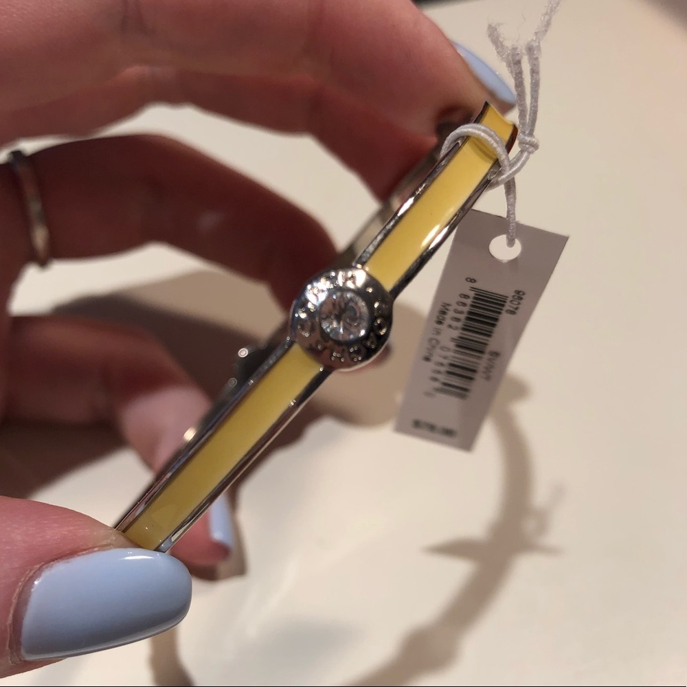 NWT COACH Yellow Rhinestone Bangle